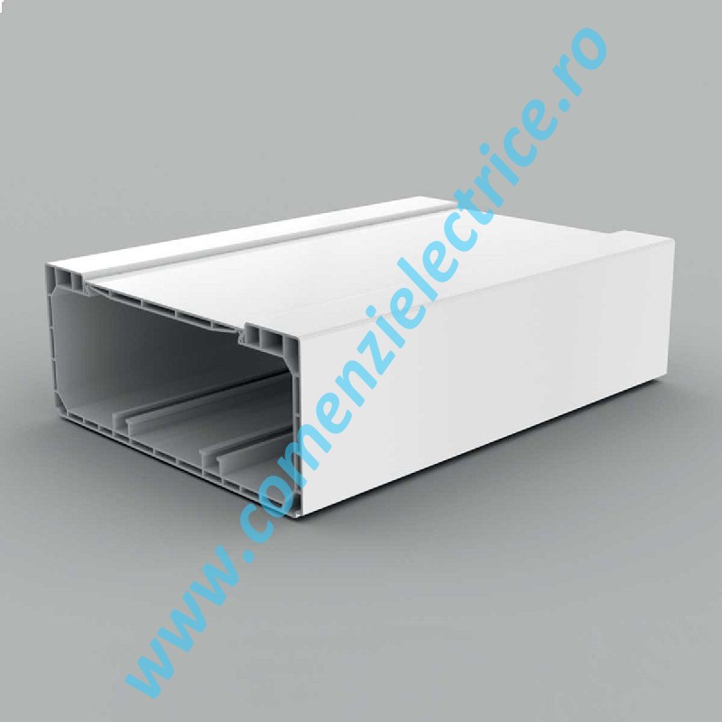 Canal cablu PVC+capac, cu perete dublu, alb, 170x70 Kopos